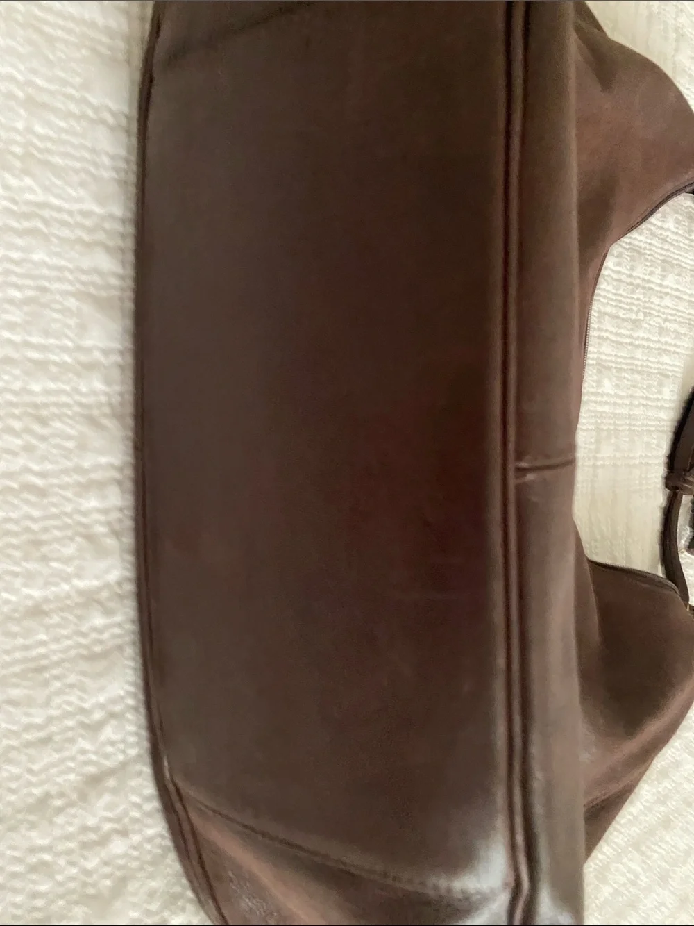 SCHUHMANN made in  Vienna, Austria large chocolate brown leather tote.